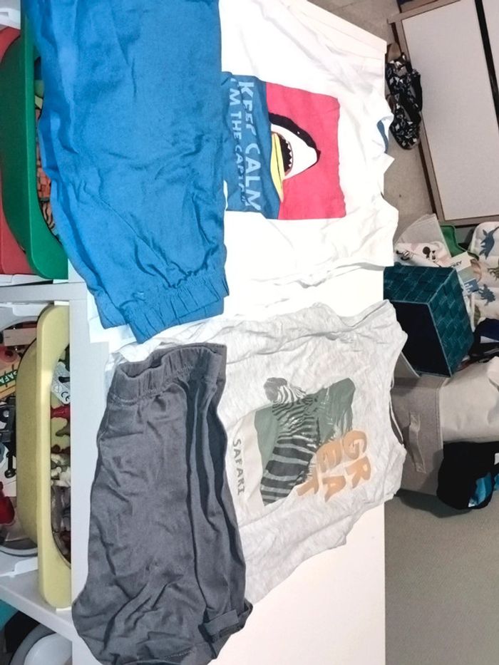 Lot 2 pyjamas short sans manches garçon