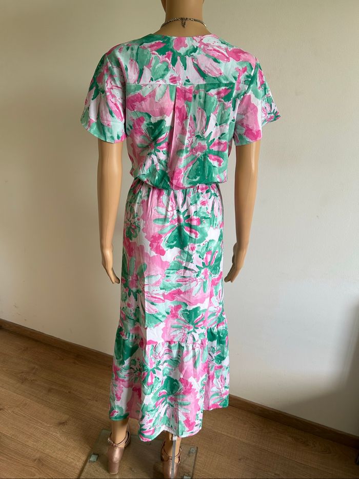 Robe longue imprimée à manches courtes By One taille M/L jamais portée - photo numéro 5