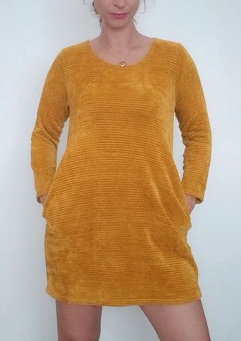 Robe pull casual côtelée douce TU
