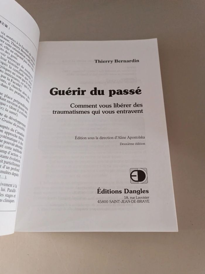 Guérir du passé Thierry Bernardin édition d'angle collection psychosoma deuxième édition - photo numéro 4