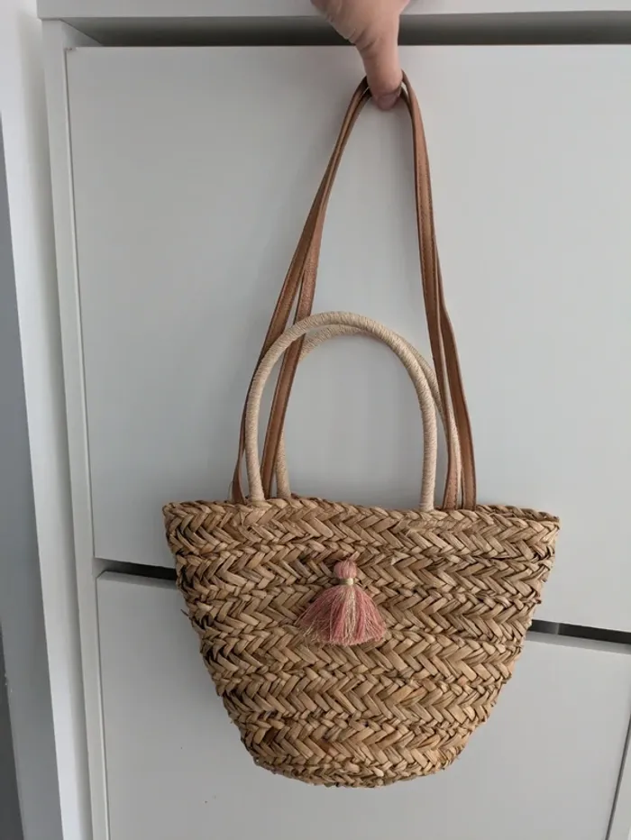 Petit panier en osier a pom-pom Kiabi pour enfants - photo numéro 5