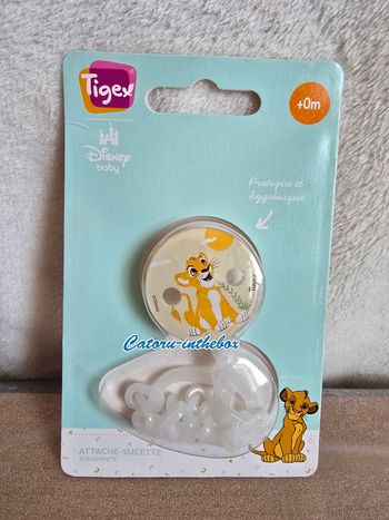 Attache sucettes / tétines / Pacifier clip Disney Roi Lion Simba Lion King