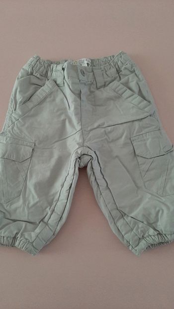 Pantalon garçon doublé gris clair 9 mois