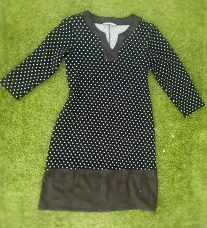 Robe chic parisienne à pois élégante longue - Armand Thiery - quasi neuve - taille 38 - photo numéro 2