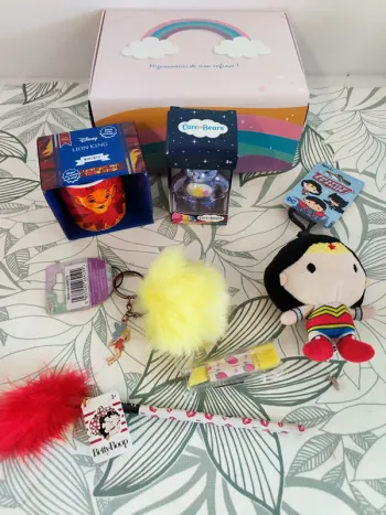 Coffret cadeau femme " Mignonnerie" des années 80/90, contenant 6 cadeaux