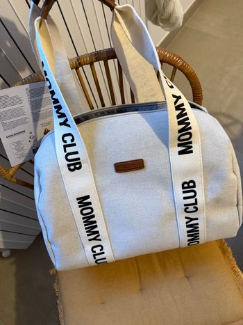 Childhome - Mommy Club Sac à Langer - Signature - Canvas - Off White