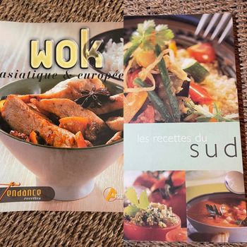 Livre recettes wok + recettes du Sud
