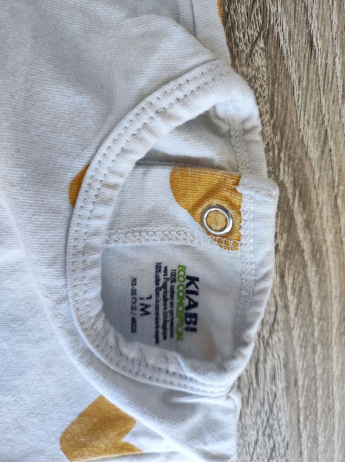 Pyjama grenouillère cœurs jaunes - photo numéro 3