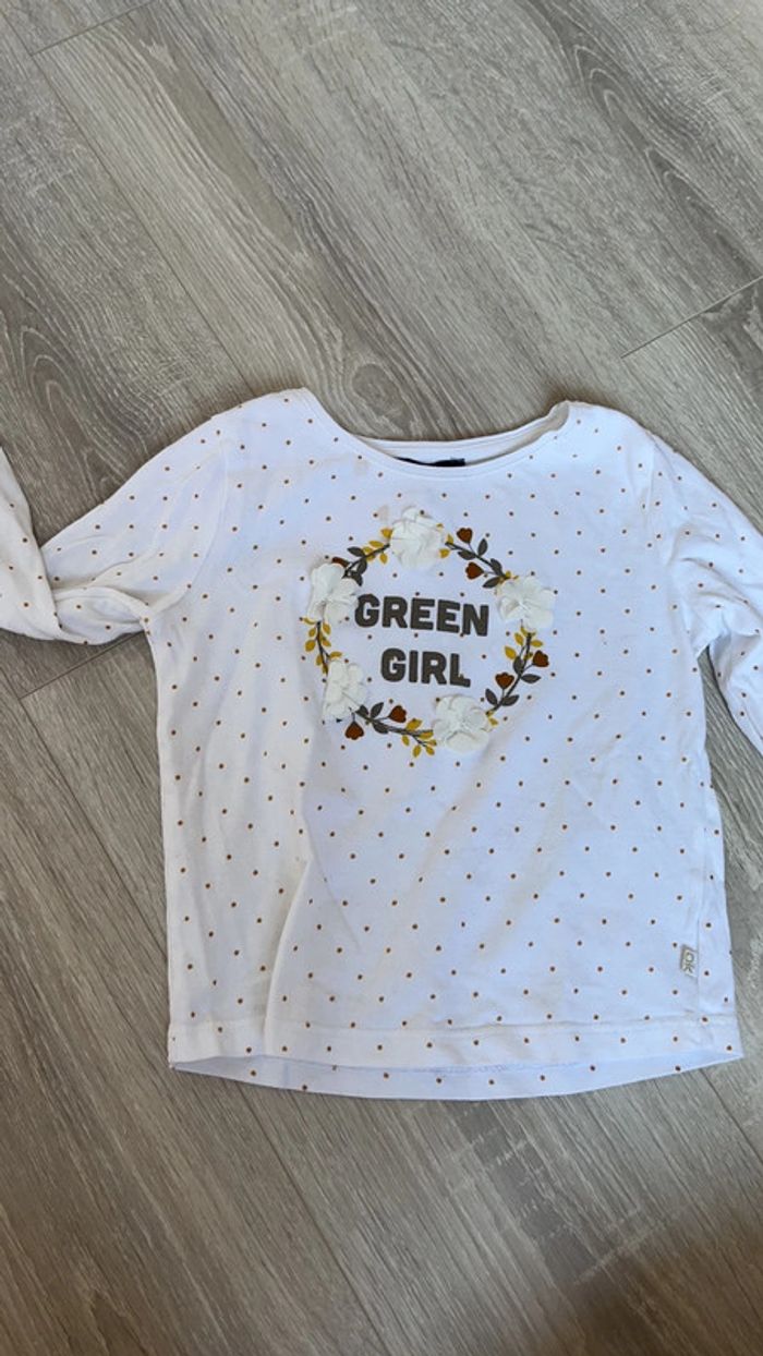 Teeshirt blanc manche longue 3 ans - photo numéro 4