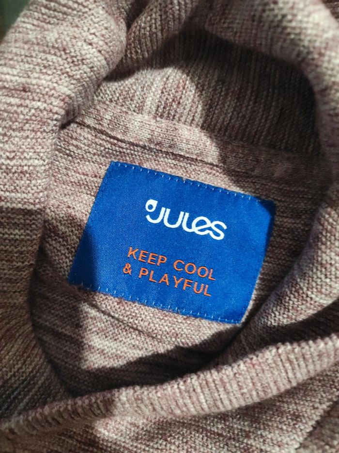 Pull fin jules taille M lie de vin chiné - photo numéro 6