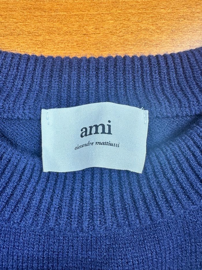 Pull ami Paris bleu foncé taille L - photo numéro 10