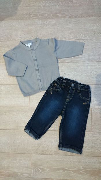 Jean et gilet 1an