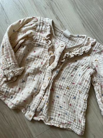 Blouse bébé fille à motif fleurs