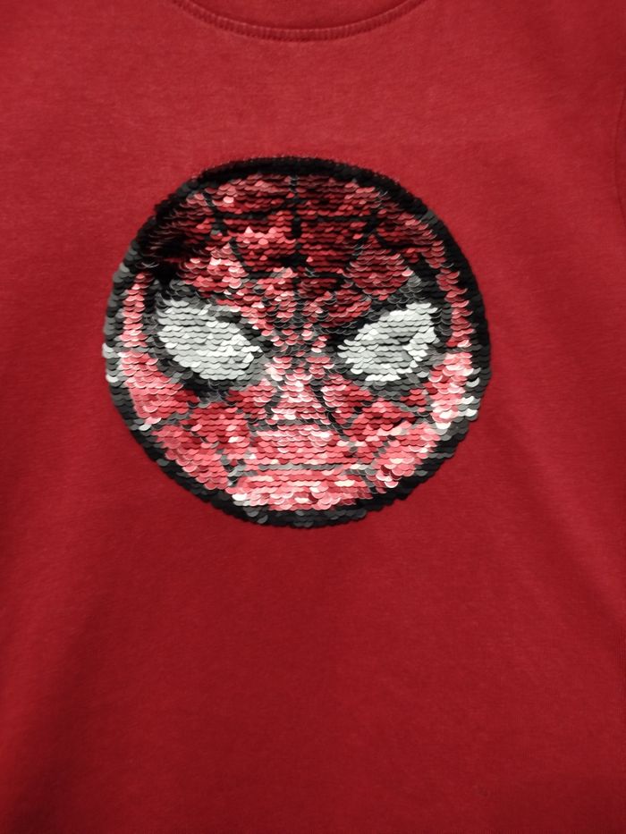 T-shirt spider man garçon à sequins - photo numéro 2