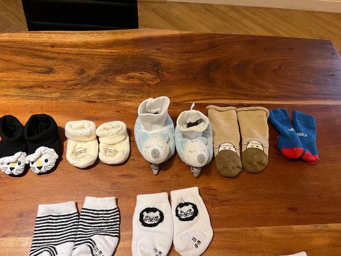 Lot chaussettes et chausson bébé garçon - photo numéro 2