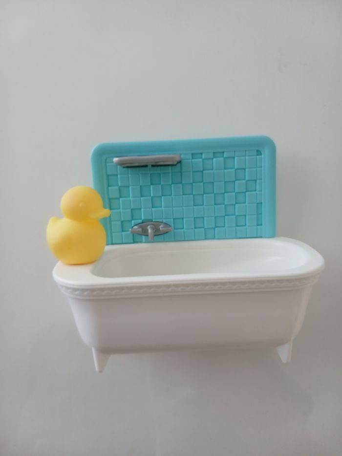 Mini Baignoire de Poupée avec Petit Canard Jaune - photo numéro 2