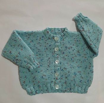 Gilet Naissance NEUF tricot bébé fait main 