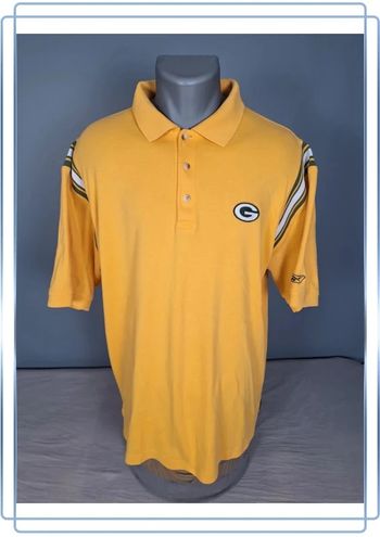 Polo NFL Green Bay Packers  – Reebok – Vintage – Taille L - full broderie (569)