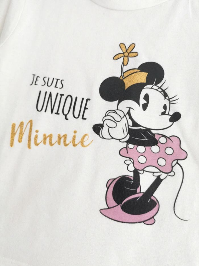 Tee-shirt col roulé Minnie "Je suis unique" Disney 24 Mois - photo numéro 2