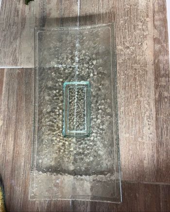 Plat rectangulaire apéritif transparent