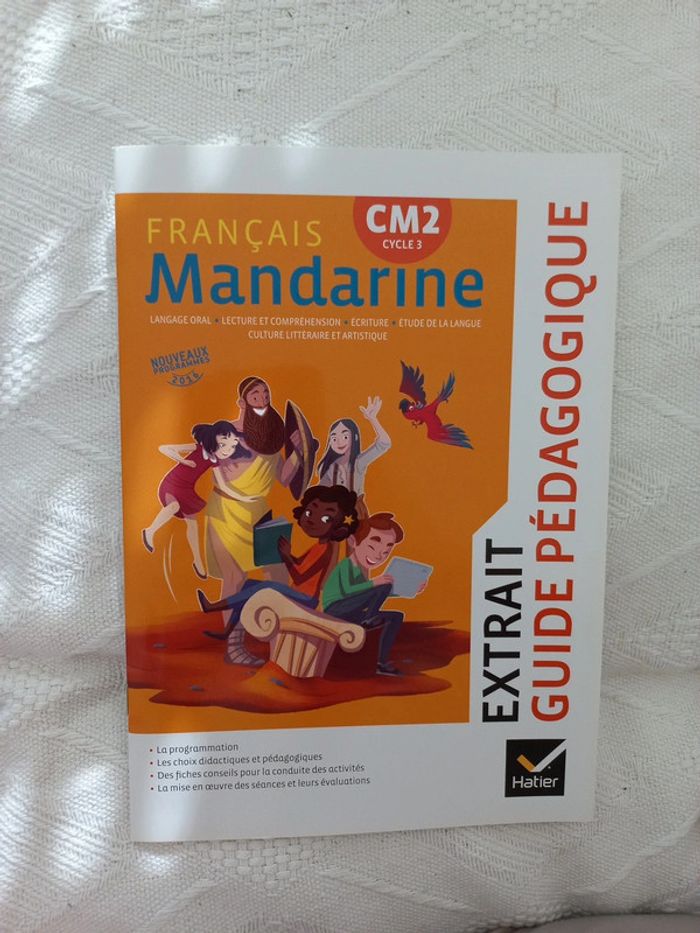 Livre de Français Mandarine Cm2  et extrat guide pédagogique - photo numéro 2