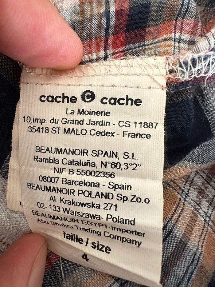 Chemise tunique à carreaux Cache Cache - photo numéro 6
