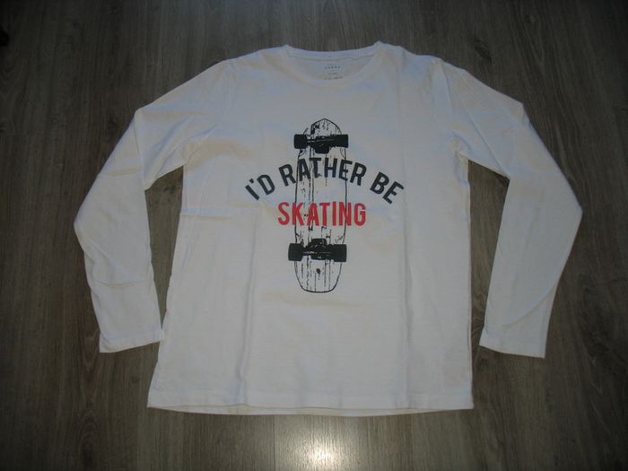 TEE SHIRT ML BLANC GARÇON "NAME IT" - 13 / 14 ANS - n°01