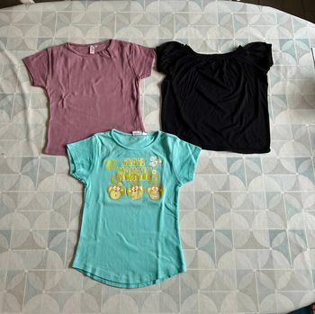 Lot de 4 t shirts fille - 10 ans - Kiabi - Basic One - en très bon état