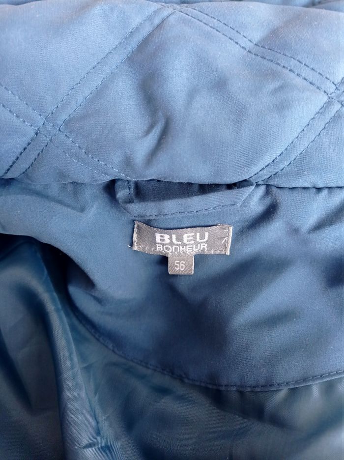 PARKA BLEU BONHEUR Bleue. NEUVE. - photo numéro 3