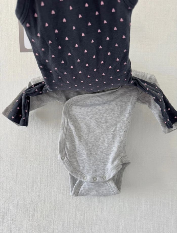 Lot 2 bodies manches longues - taille 3 mois 🌸 - photo numéro 2