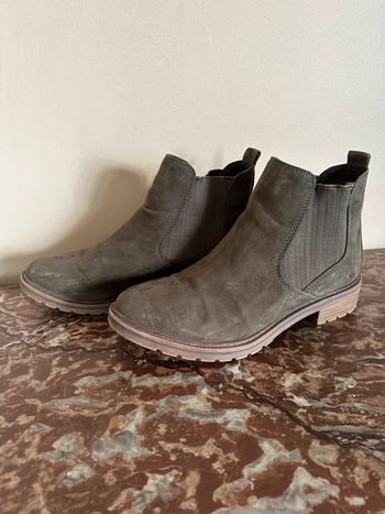 Bottines en daim vert 38 Marco Tozzi