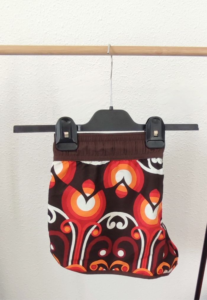 Short de bain marron avec motif psychédélique – Taille 46 - photo numéro 4