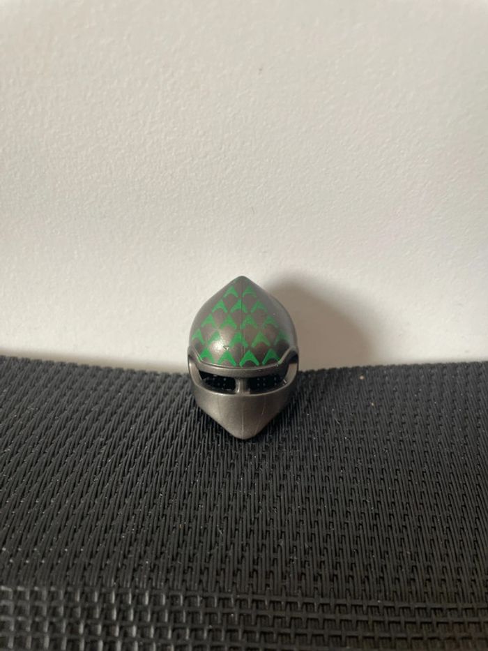 Playmobil casque chevalier gris et vert 3345 3841 armure moyen âge château citadelle forteresse