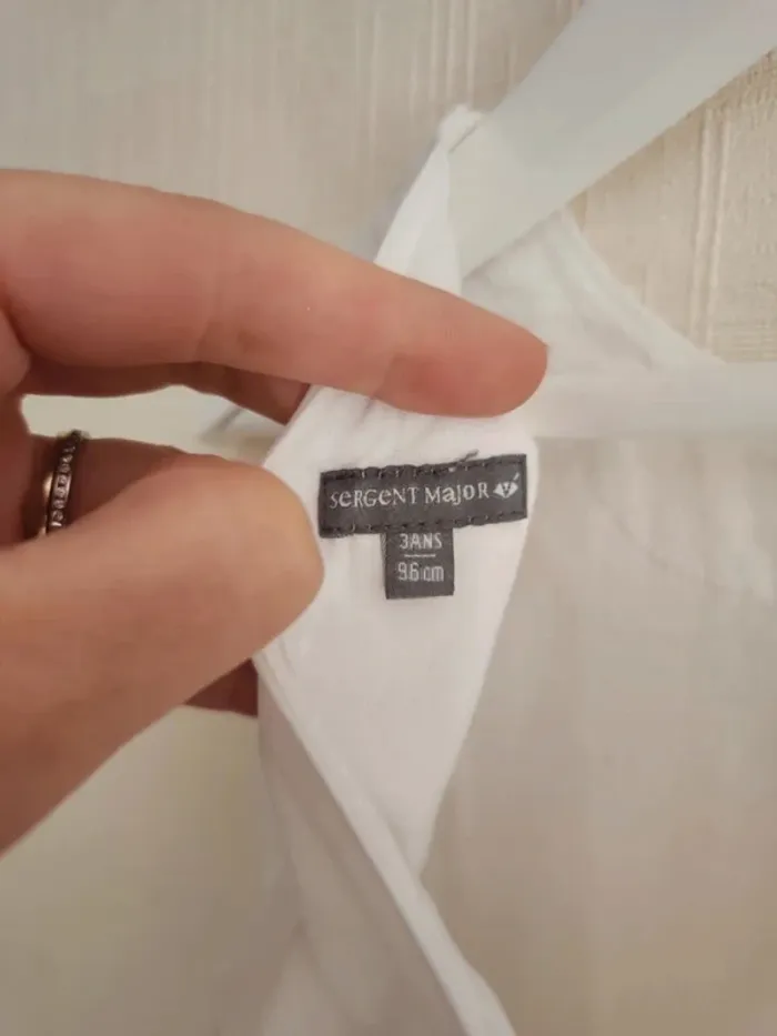 Robe blanche de baptême / mariage / cérémonie Sergent Major 3 ans - photo numéro 14