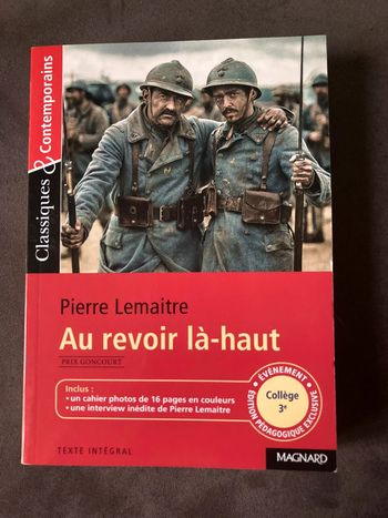 Au revoir là-haut - Classiques et Contemporains Collège 3eme