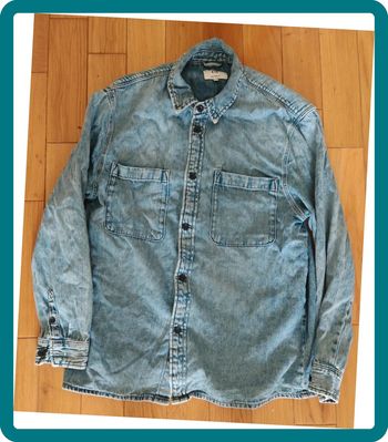 Chemise en jean bleu pour homme taille M