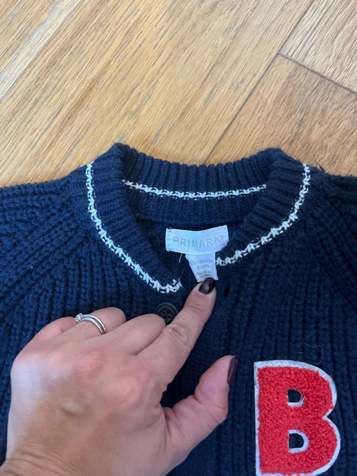 Gilet laine bleu marine - photo numéro 3