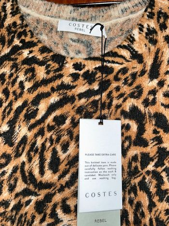 Pull imprimé léopard/tigre xl Costes neuf avec étiquette