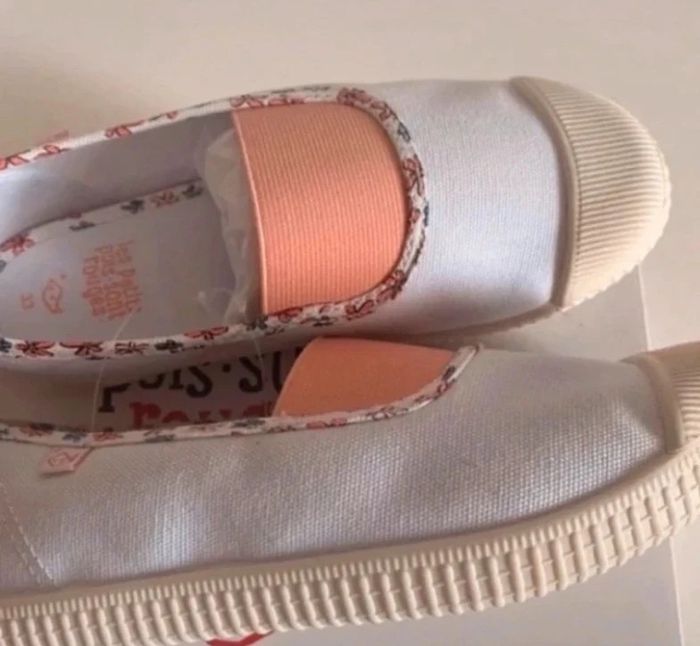 Ballerines Tennis élastique Les petits pois sont rouges 33 Neufs - photo numéro 4