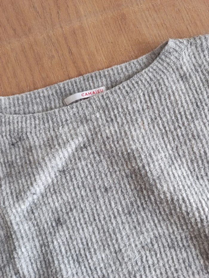 Pull gris camaïeu - photo numéro 2