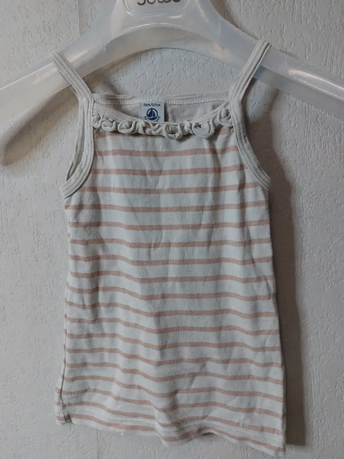 Tee-shirt rayé débardeur "Petit bateau"