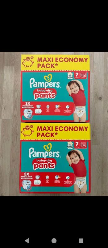 2 cartons Pampers pants taille 7
