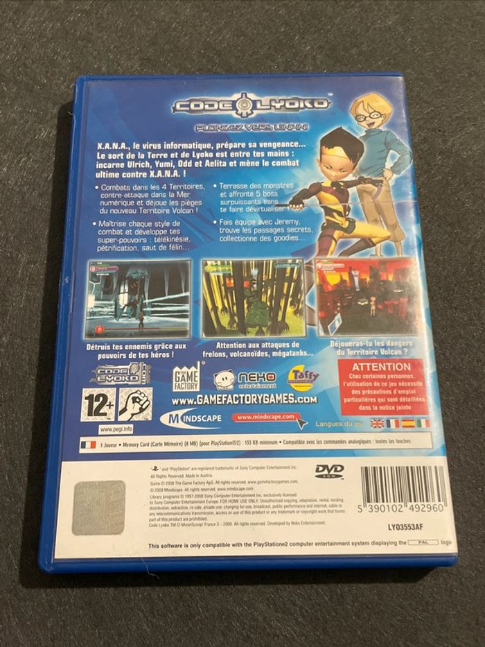 Code Lyoko Plongez Vers L’infini Jeu PS2 Playstation 2 Complet FR - photo numéro 3