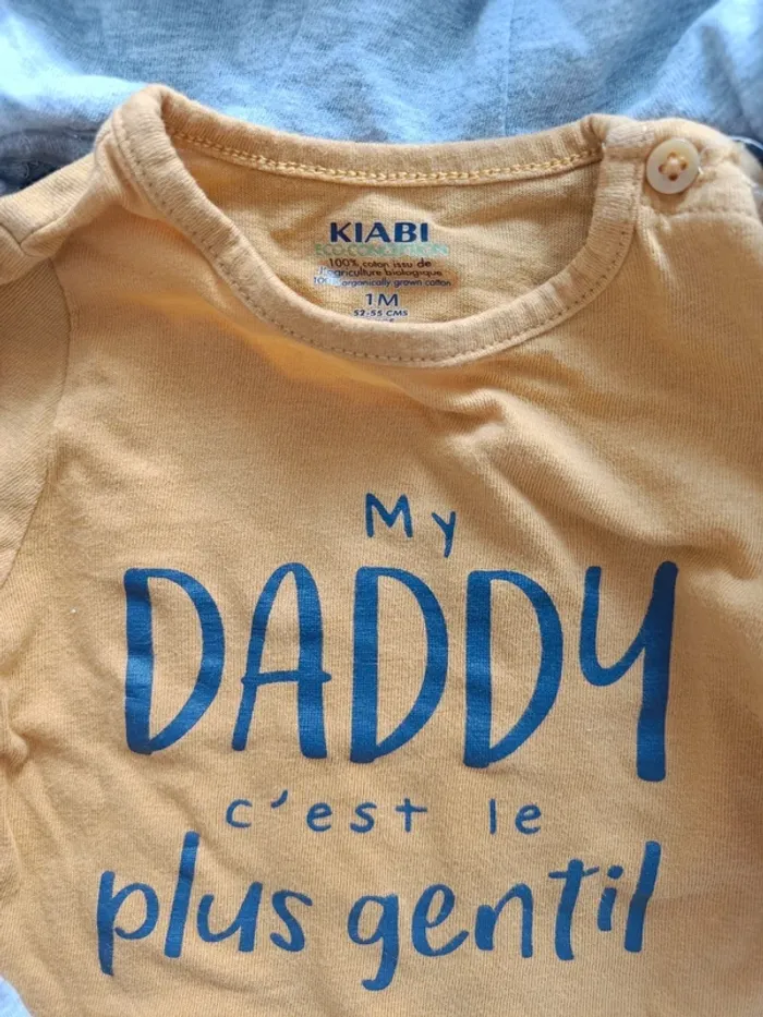Lot sweat capuche + t-shirt naissance - 1 mois - photo numéro 2