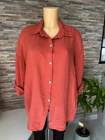 Chemise couleur bous de rose 100% coton