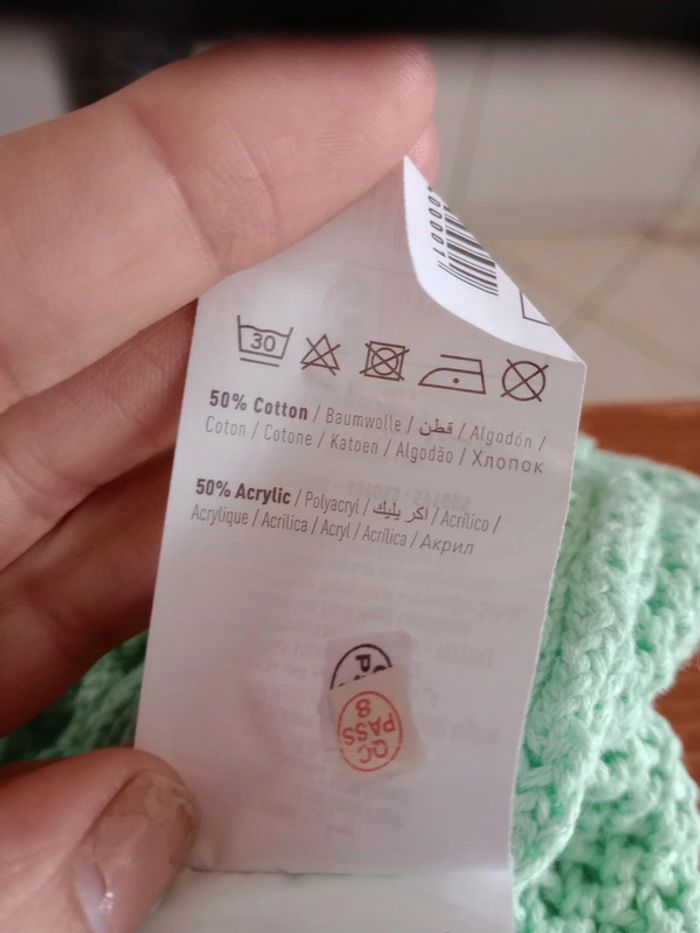 Débardeur femme XS en crochet menthe c85 - photo numéro 9