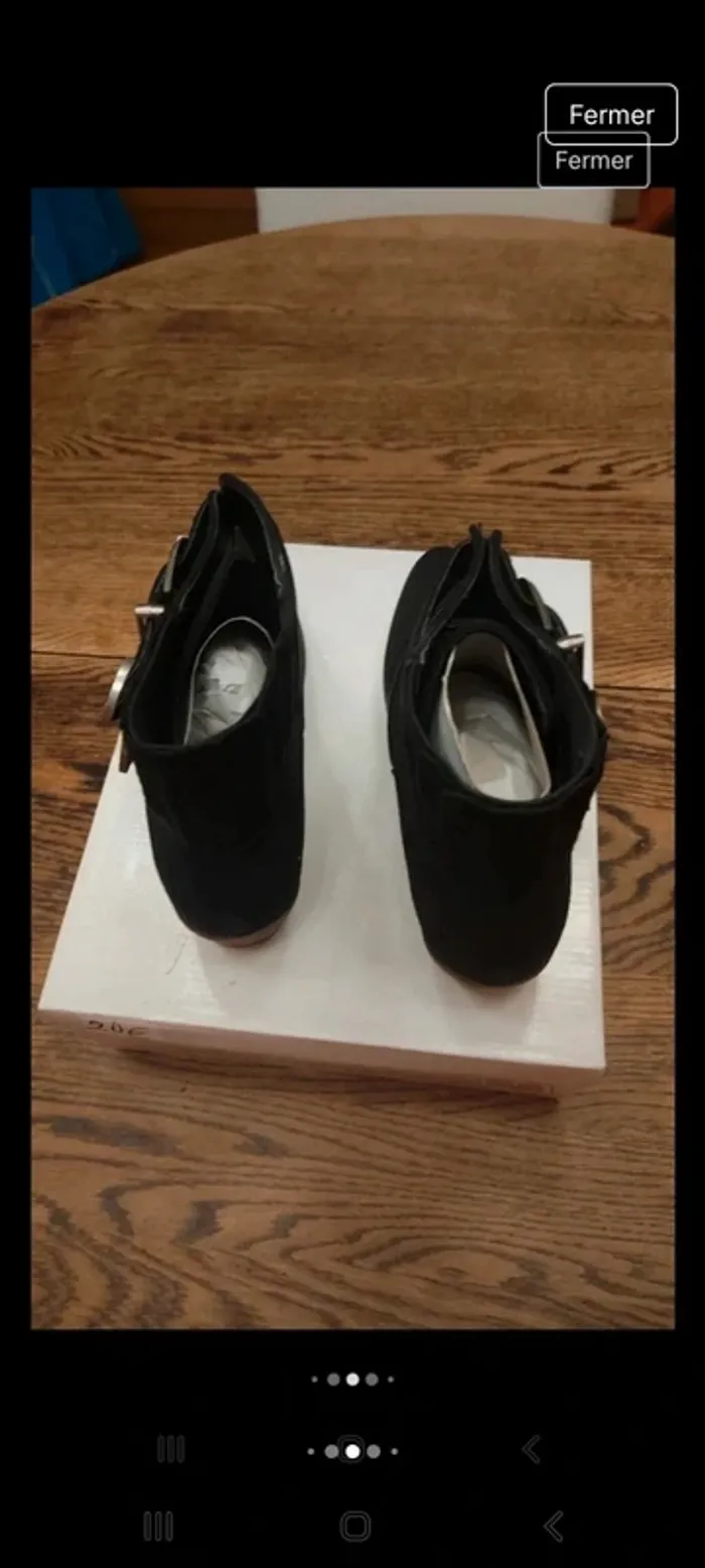 Bottine I Love Shoes noir suedine t 40 neuve - photo numéro 7