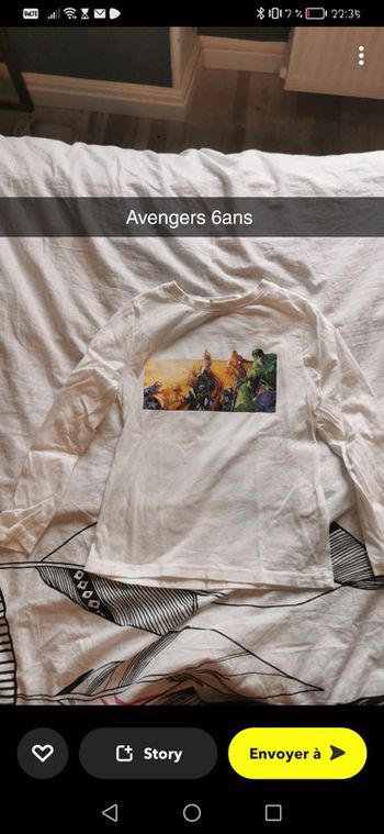 Sweet pull T-shirt manche longue avengers