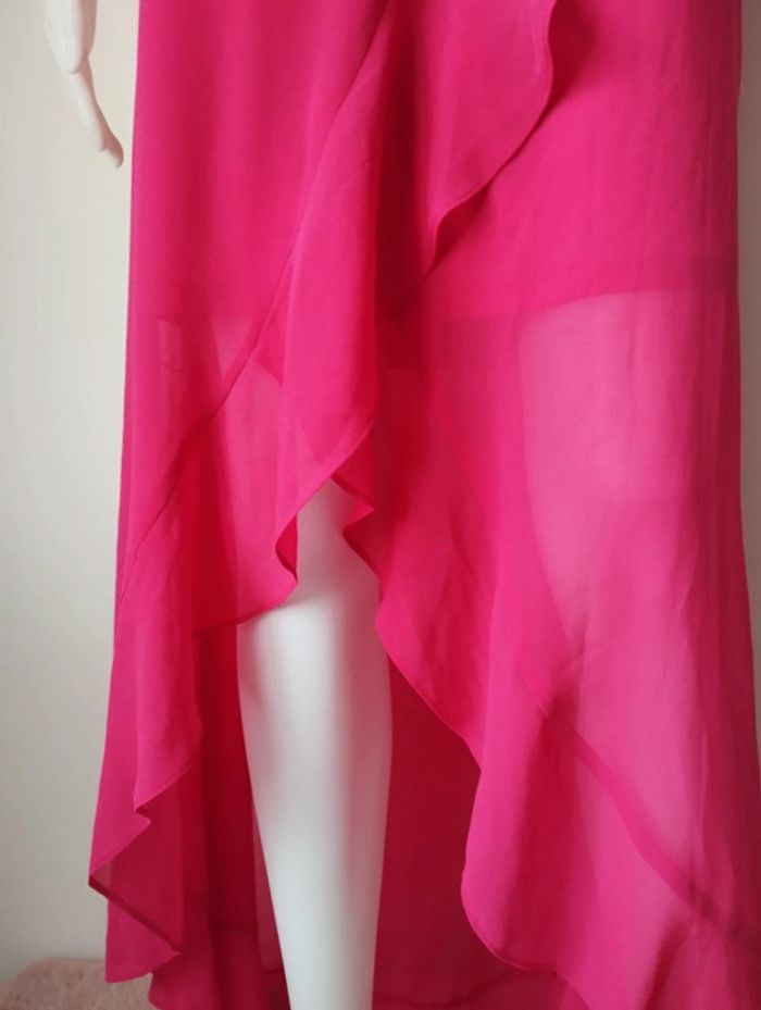 Robe longue fushia asymétrique Morgan taille 34 - photo numéro 3