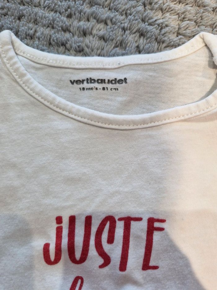 Lot 2 tshirt Verbaudet 18 mois fille - photo numéro 3